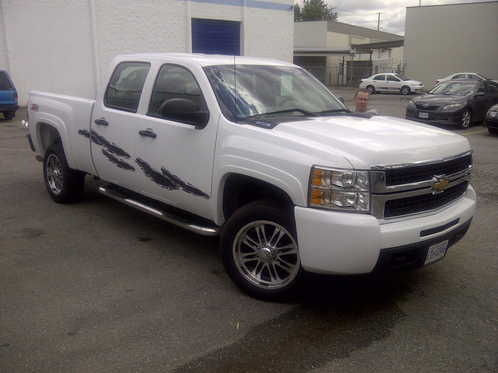 carbon fiber truck graphic decals