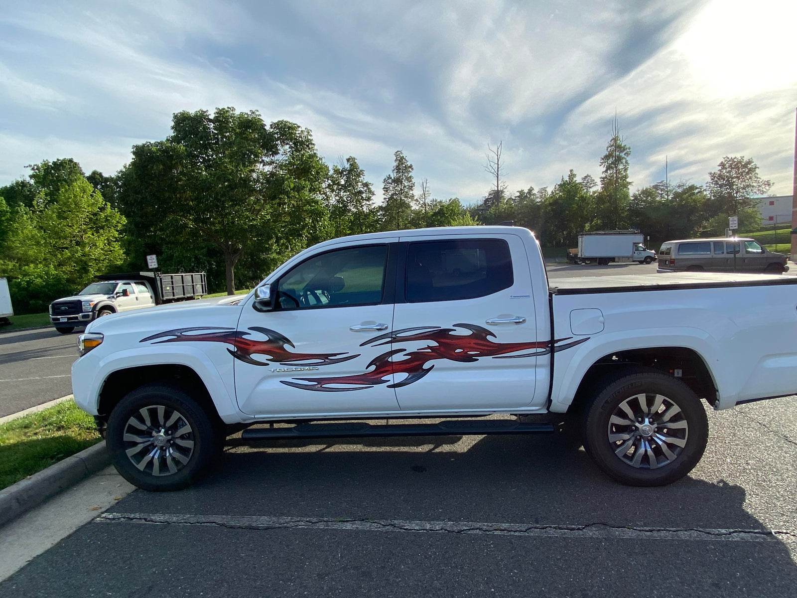tribal links decal on toyota tacoma