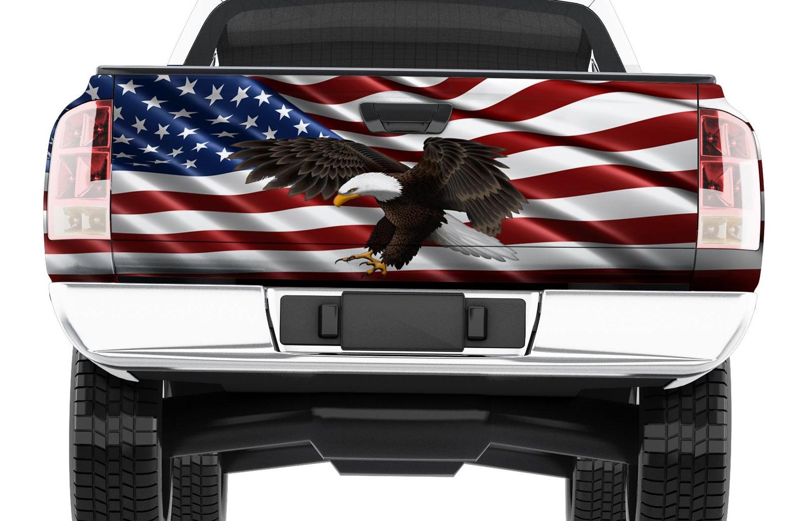 american flag tailgate wrap