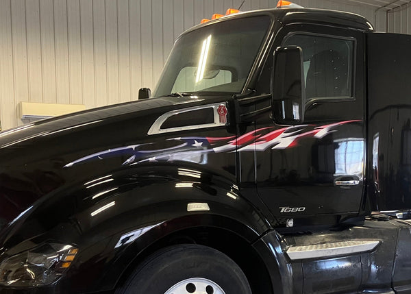 American Flag Flames Truck Vinyl Graphics Kit | Xtreme Digital GraphiX