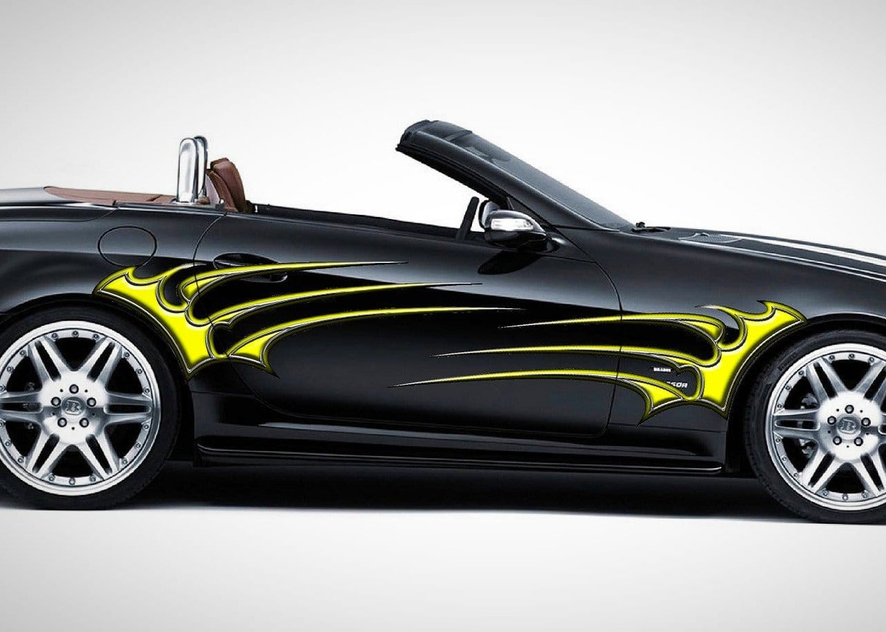 Claws vinyl graphics on black car
