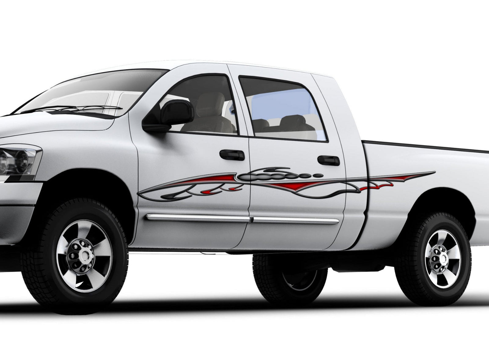 feedback vinyl decal on the side of white truck