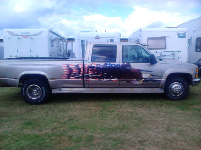 American Flag Bald Eagle #2 on a chevy truck