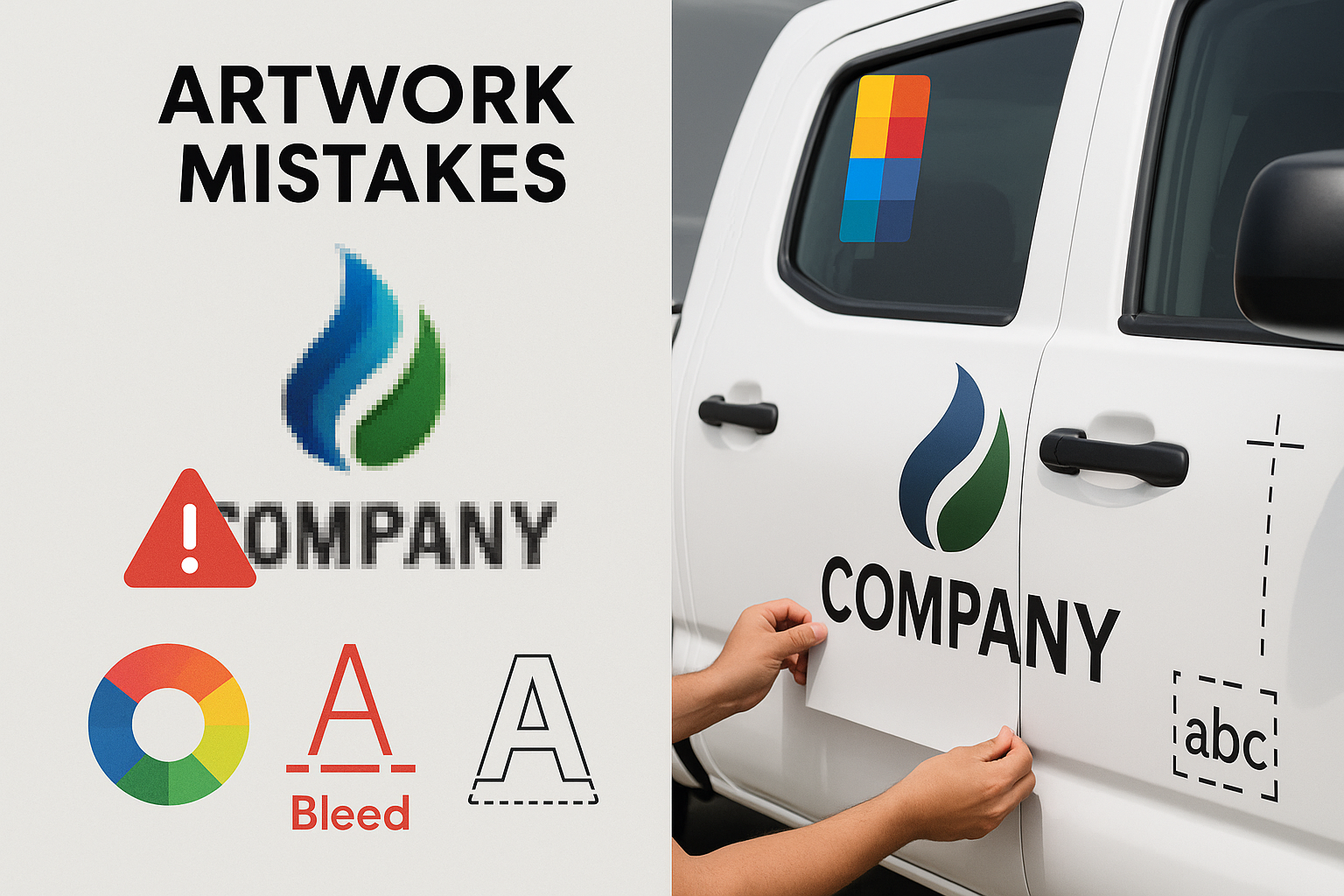 mistake in files customers send us sample