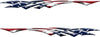 American Flag Patriot Strike vinyl decal set showing mirrored driver and passenger side graphics for cars and trucks
