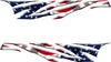American Flag Razor Grid vinyl decals set for cars and trucks