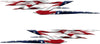 American Flag Spearfire Flames vinyl decal set for cars and trucks B987