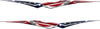 American Flag Viper Spear Stripes vinyl decal set for cars and trucks