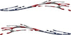 American flag mud splash vinyl decal set for cars and trucks shown as left and right side graphics