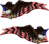 Bald eagle American flag vinyl truck decal set – driver and passenger side graphics on white background