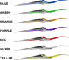 Blade Sword boat decals shown in seven accent colors blue green orange purple red silver yellow