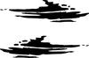 Brush Stroke Streaks vinyl decal set of 2 design preview in black