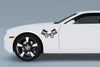 Camaro Car with chrome piston vinyl graphics on fender side