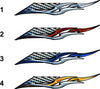 Checkered Racing Wing vinyl decal styles 1 to 4 chrome, red, blue, yellow