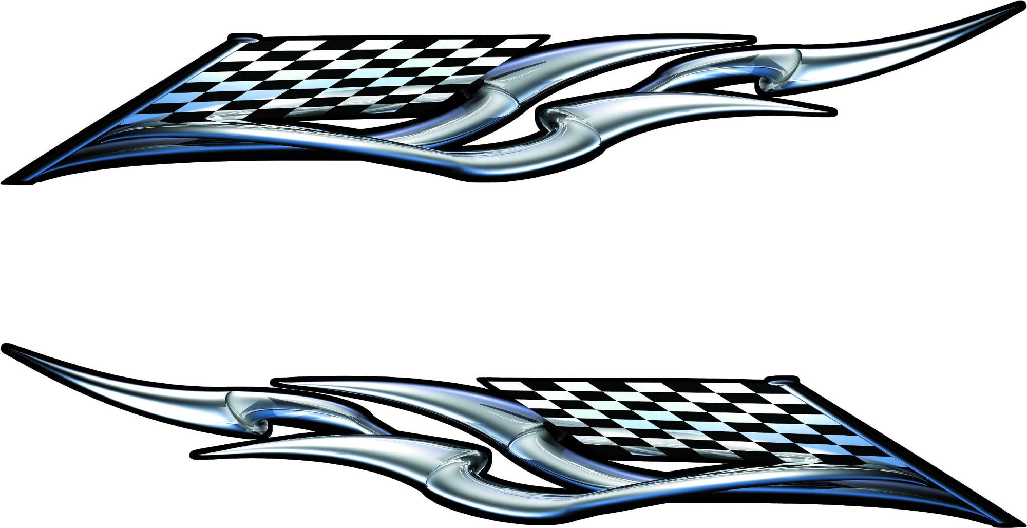 Checkers Racing Wing Vinyl Decal for Cars & Trucks | Xtreme Digital GraphiX
