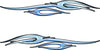 Chrome Spear Flames mirrored boat decals set of 2 with matching accent piece