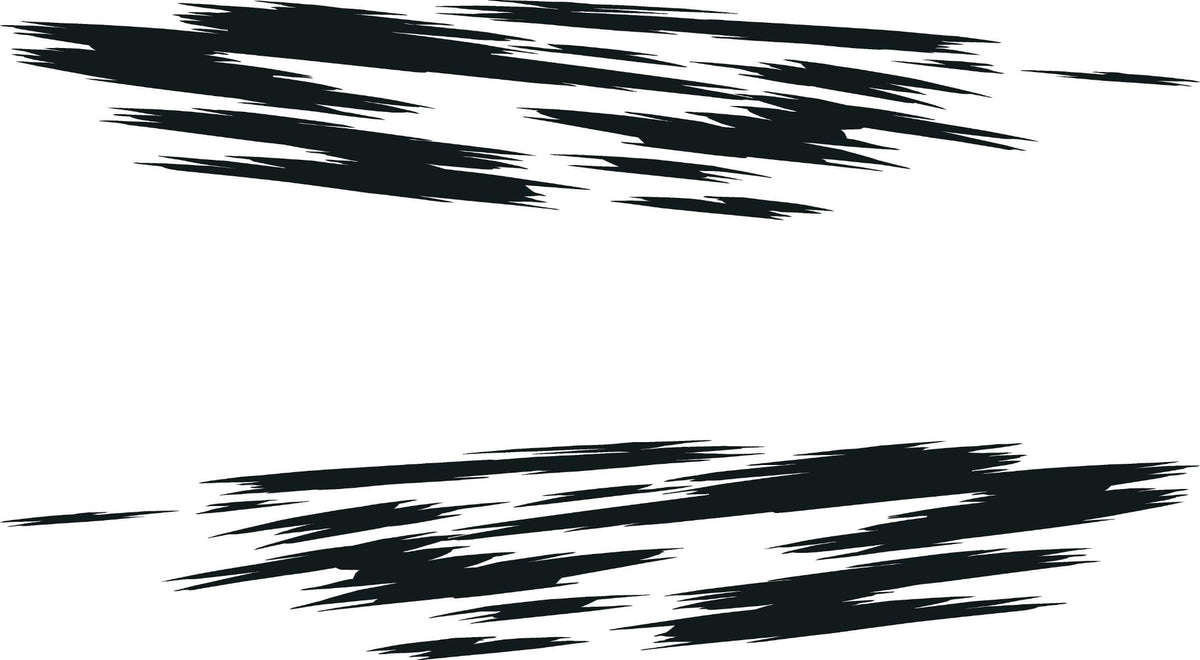 Chunky torn-paint Scratch Style 4 side stripe graphics for cars and trucks