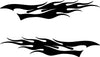 Classic flame vinyl decal set of 2 mirrored pair side flames