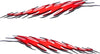 Flamesurge full color vinyl decal set for cars and trucks in red