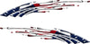 Full color American flag vehicle graphics sold as a mirrored pair
