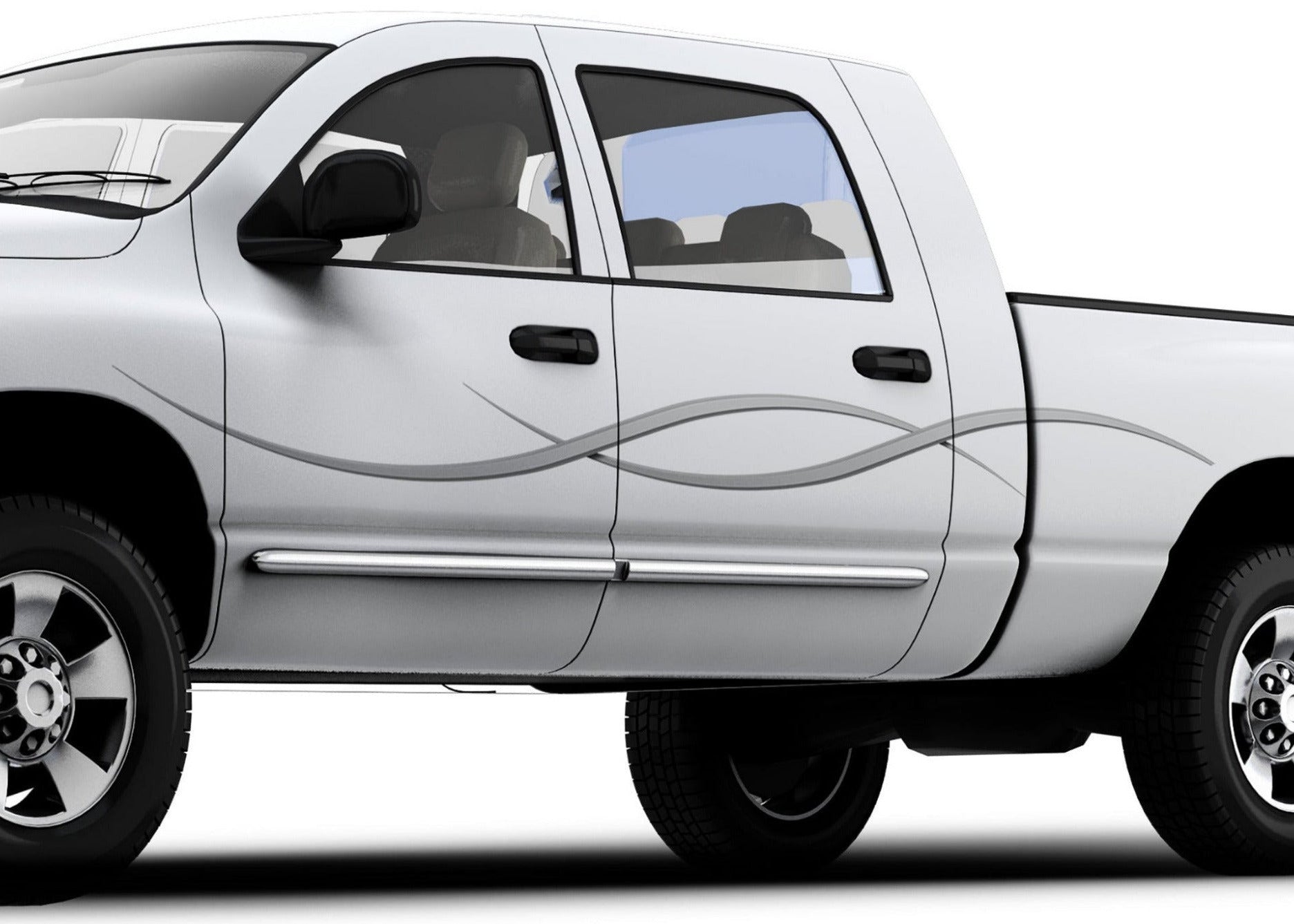 Grey Swoop Stripe Decal for Cars & Trucks | Xtreme Digital GraphiX