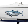 King mackerel fish vinyl graphics on the side of boat