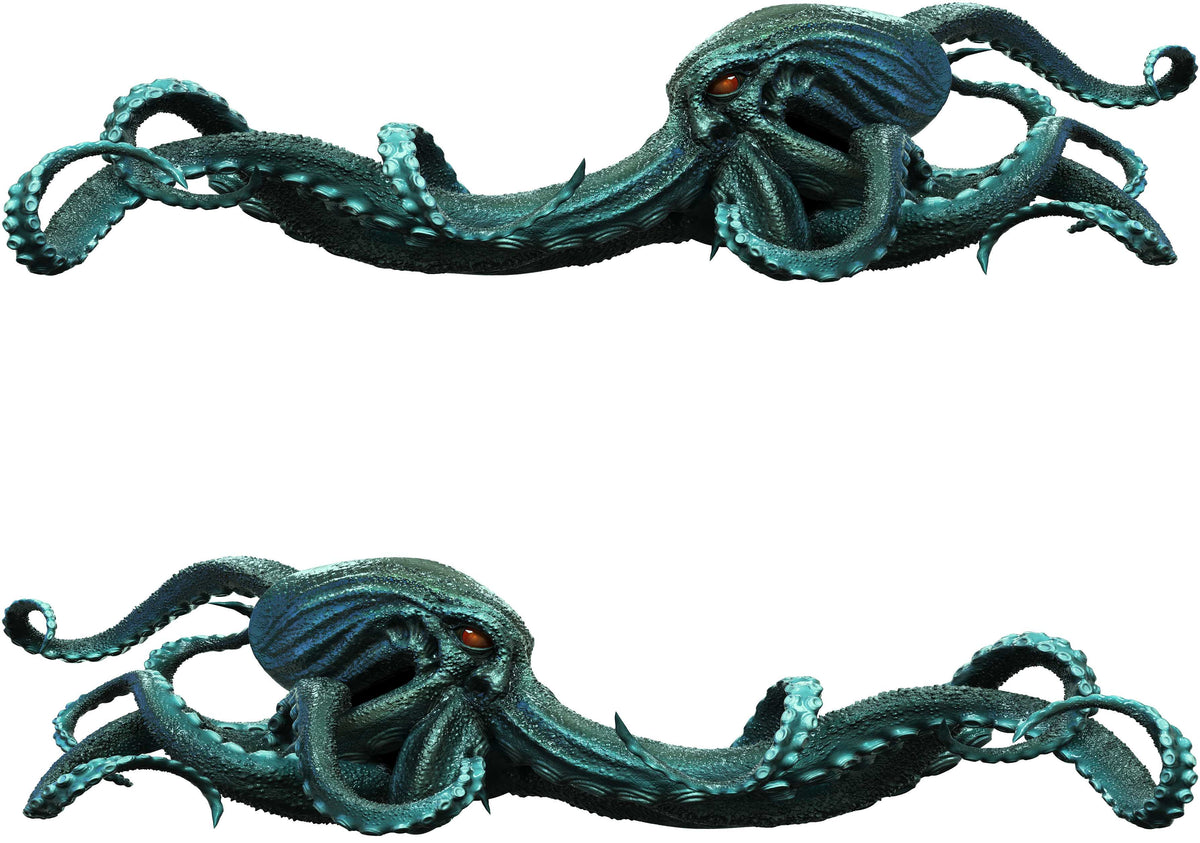 Kraken Giant squid decals kit for boats