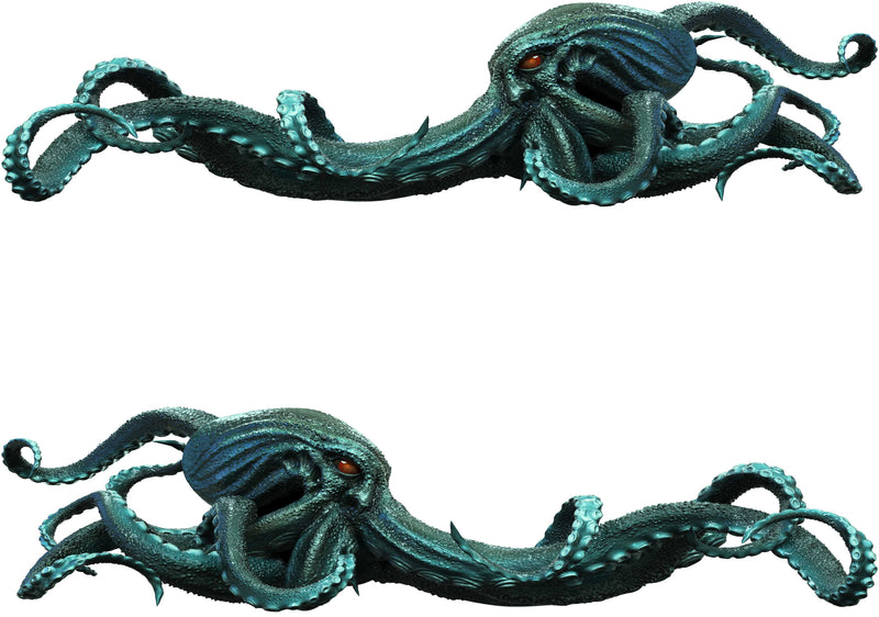 Kraken Giant squid decals kit for boats