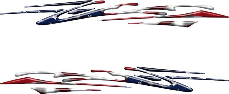 Mirrored American flag vinyl graphics for car and truck sides