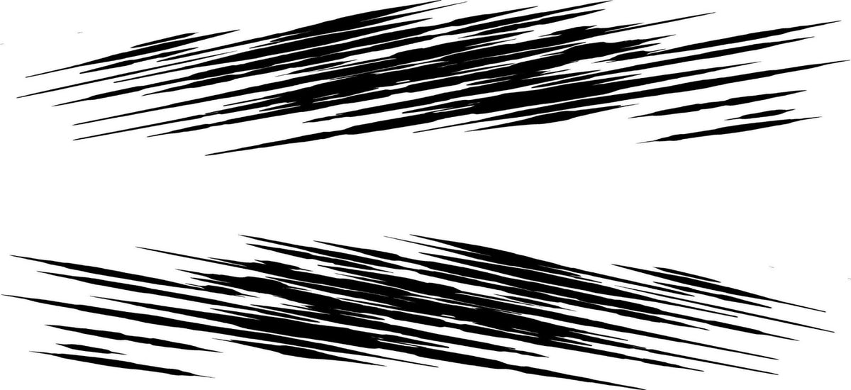 Pair of black Scratch Style 2 vinyl cut truck side decals on white background