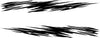 Pair of black Scratch Style 3 vinyl cut truck side decals on white background