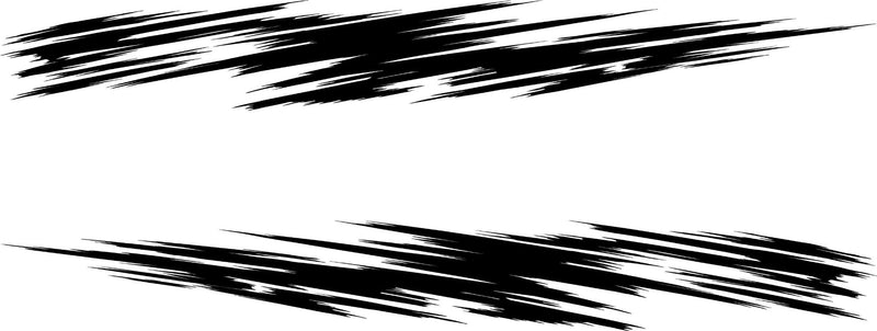 Pair of black Scratch Style 3 vinyl cut truck side decals on white background