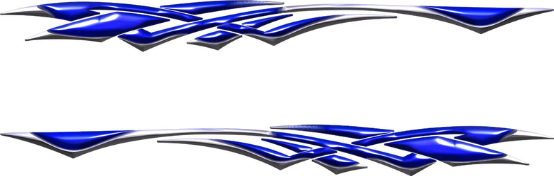 Patriot Strike vinyl decal set showing mirrored driver and passenger side graphics in blue for cars and trucks