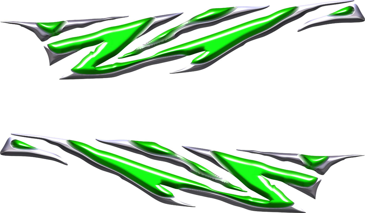 Razor Grid vinyl decal set for cars and trucks in green