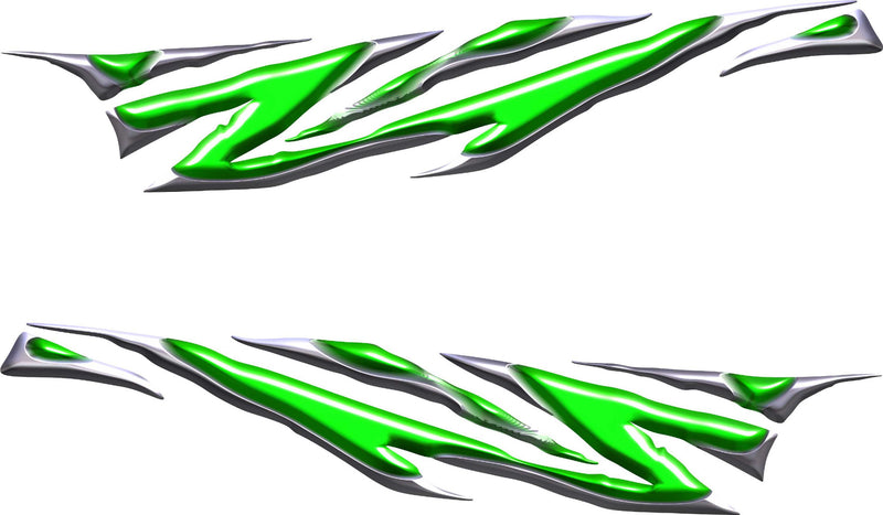 Razor Grid vinyl decal set for cars and trucks in green