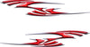 Red Aero Spike vinyl decal set for cars and trucks with mirrored sharp side graphics