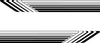 Rocker Sweep vinyl cut decals for cars and trucks in mirrored rocker panel stripe layout