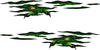 Two Green Monster Rip Tear decals kits, driver and passenger side