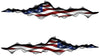 American Flag Rip boat vinyl decal set (port & starboard mirrored)