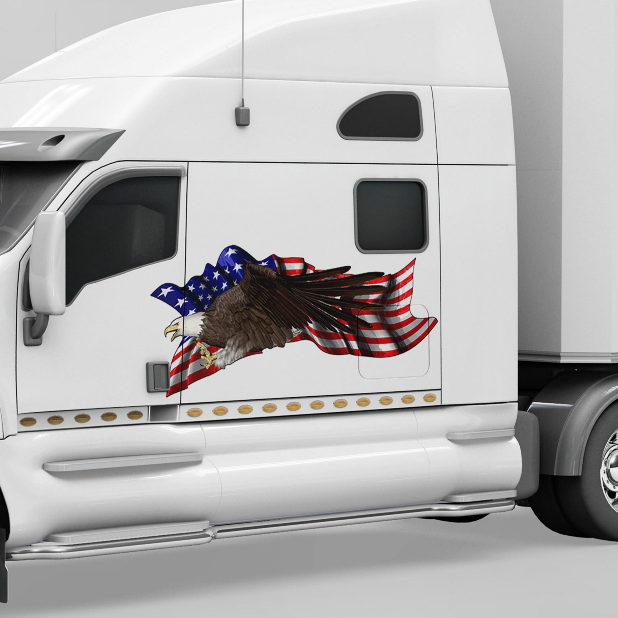 Big Rig Flags Big Rig Flags Tractor Trailer With American Flag Personalized Metal