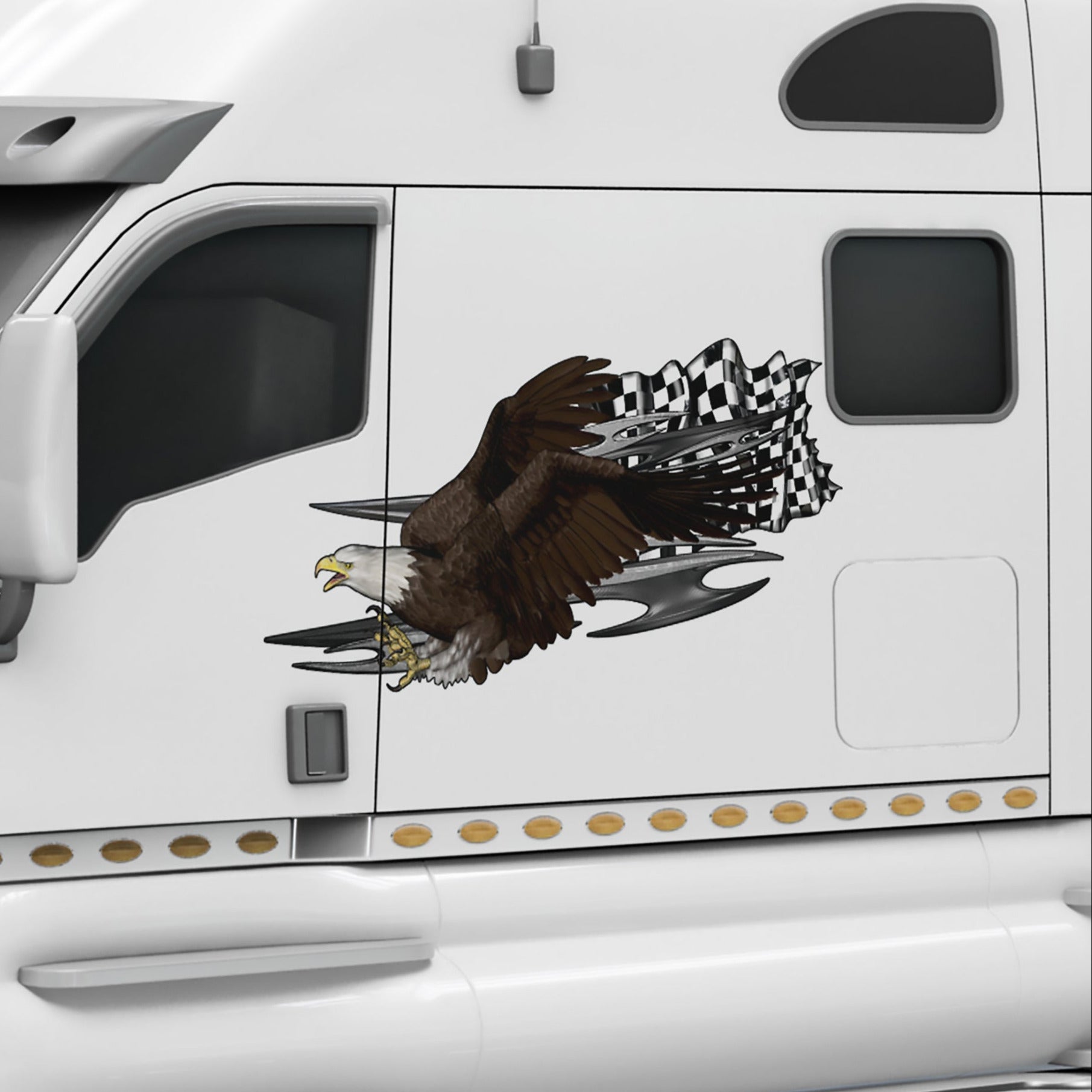 Vinyl Eagle Decals And Graphics Light Vivid Orange Bald Eagle Portrait