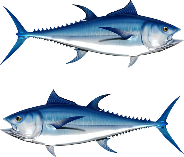 Bluefin Graphics Bluefin Tuna Boat Decal | Side-View Vinyl Graphic, Custom Sizes ...