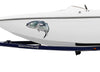 bluefish decal on the side of boat
