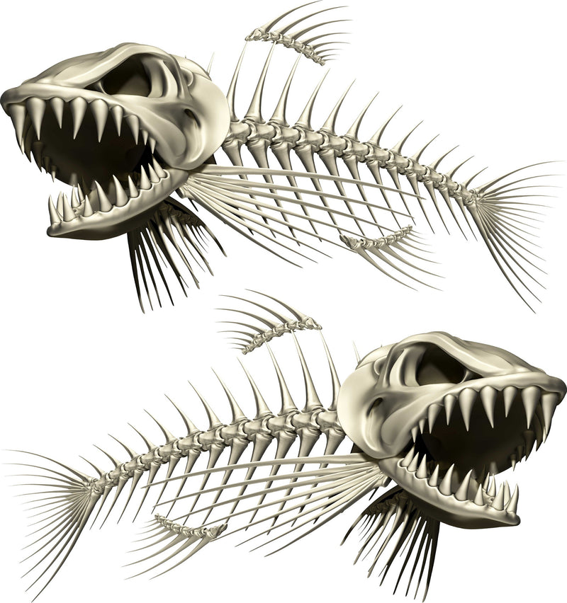 bone fish skeleton graphics kit for boat
