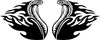 two black cobra snake flames graphics kit facing each other on white background 