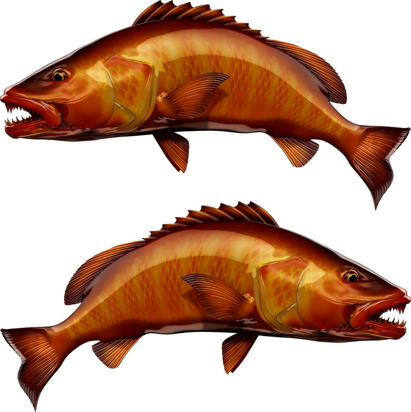 Snapper Graphics Cubera Snapper Boat Decal | Curved Jump Vinyl Graphic Custom Sizes ...