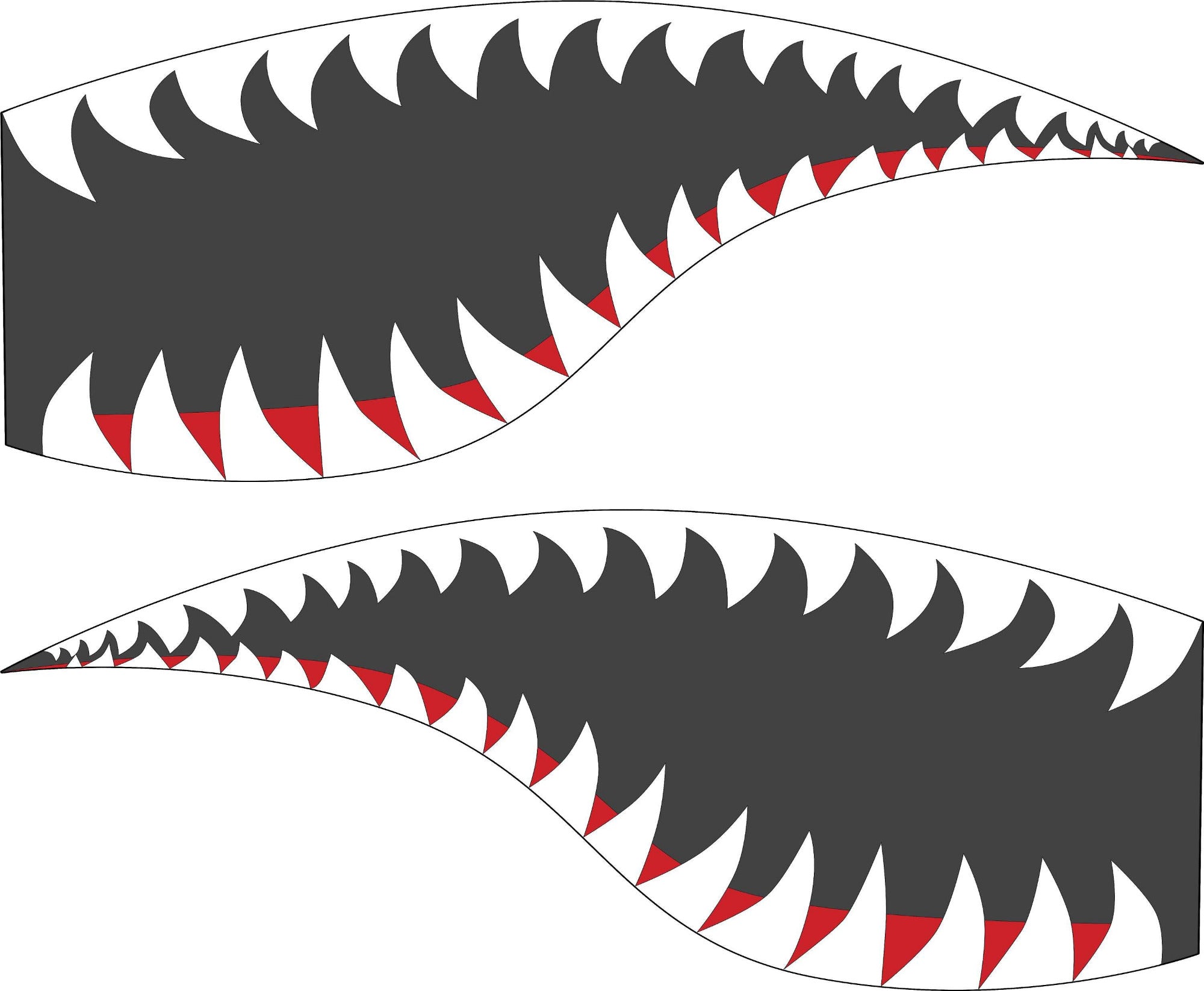 Fighter jet teeth vinyl decals for cars & trucks | Xtreme digital ...