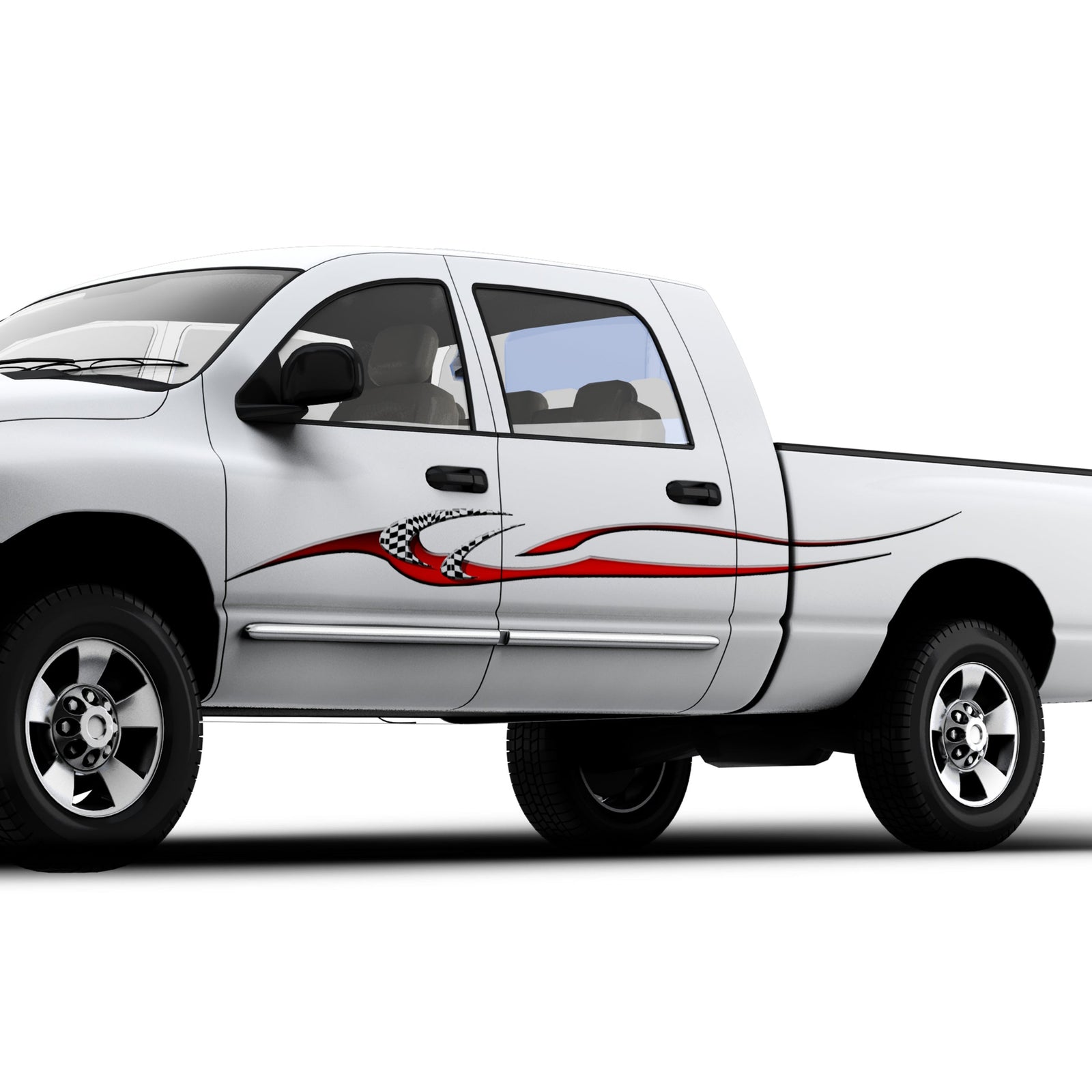 legend checkers graphic stripe on the side of semi truck