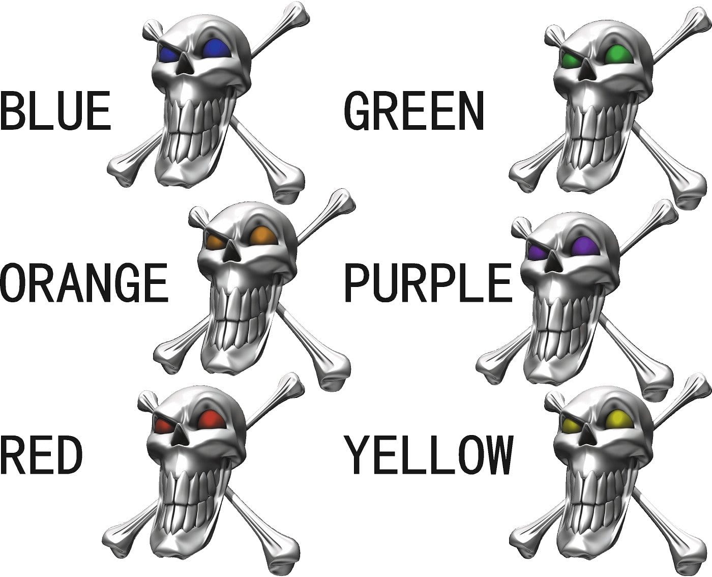 Chrome skull & bones decal on Tailgate of chevy colorado truck