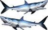 mako shark decals kit for boats, one for port side and one for starport side.